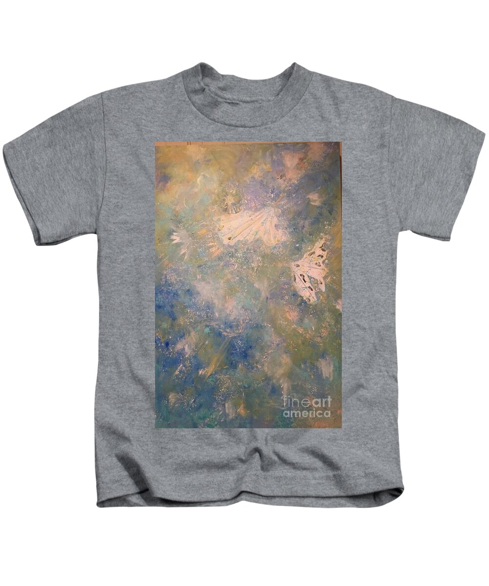 Abstract Painting Kids T-Shirt featuring the painting Free Falling by Jacqui Hawk