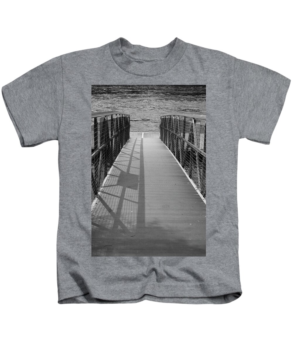 Coastal Kids T-Shirt featuring the photograph Gangway in Black and White by T Lynn Dodsworth