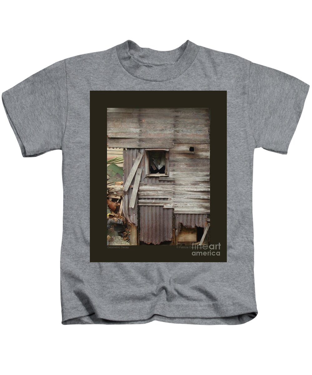 Geometric Kids T-Shirt featuring the photograph Geometric Decay by Patricia Overmoyer