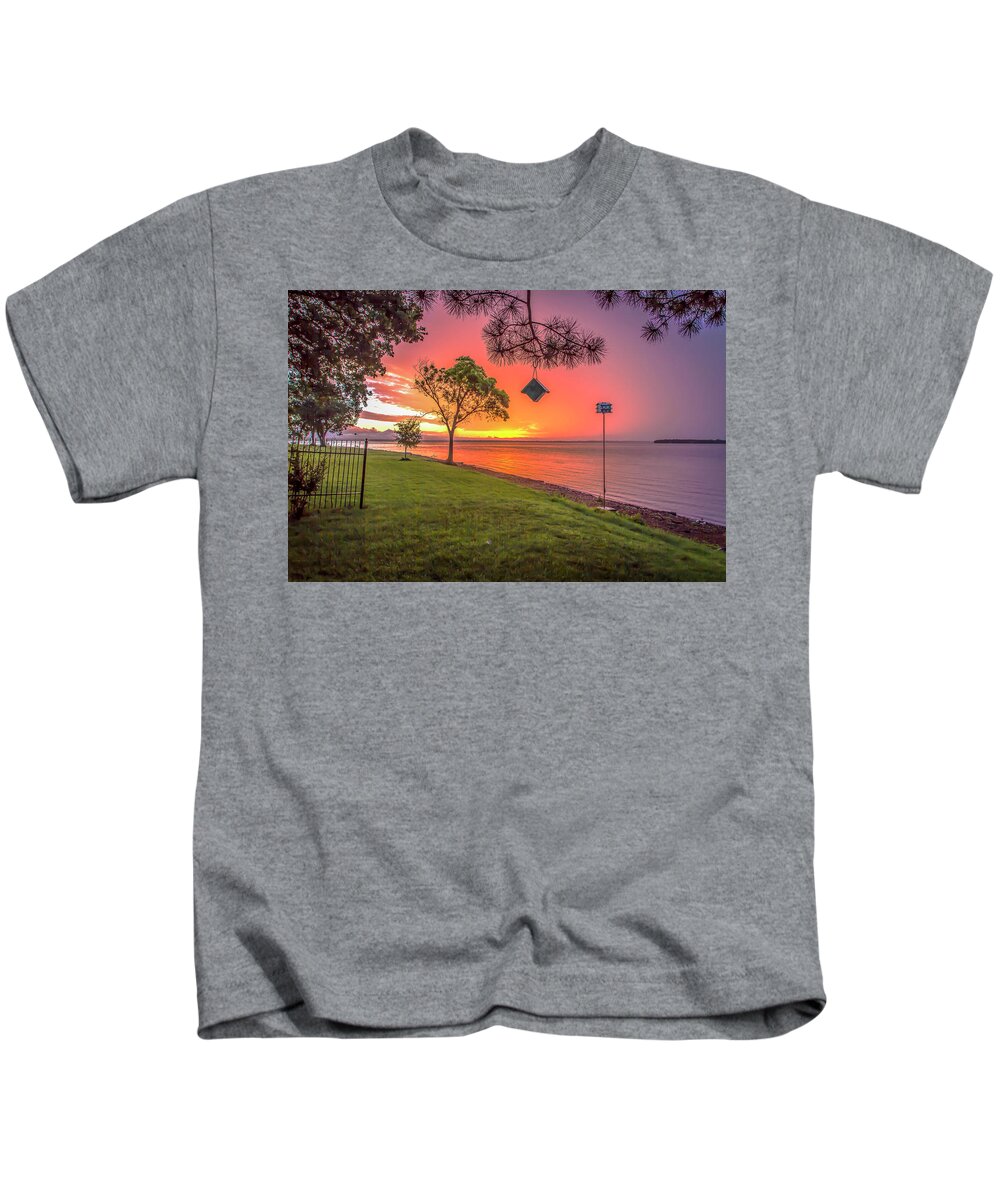 Grand Lake Kids T-Shirt featuring the photograph Grand Sunrise by David Wagenblatt