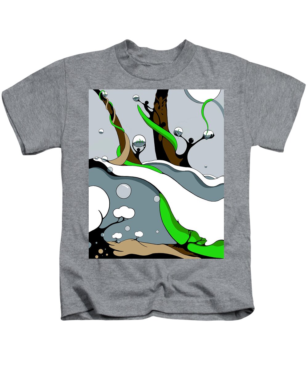 Vines Kids T-Shirt featuring the drawing Half Full by Craig Tilley
