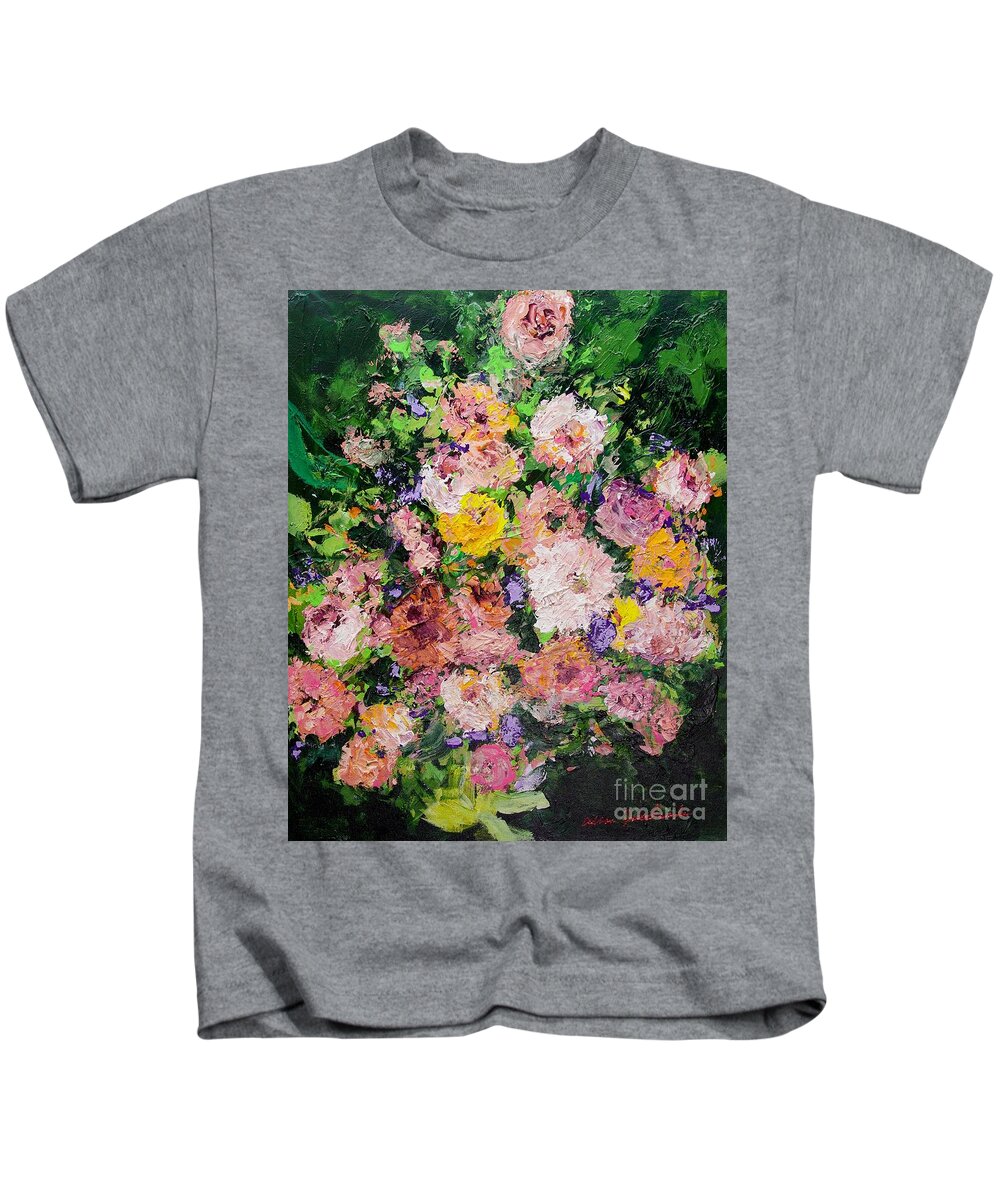 Flower Kids T-Shirt featuring the painting Heavenly Garden by Allan P Friedlander