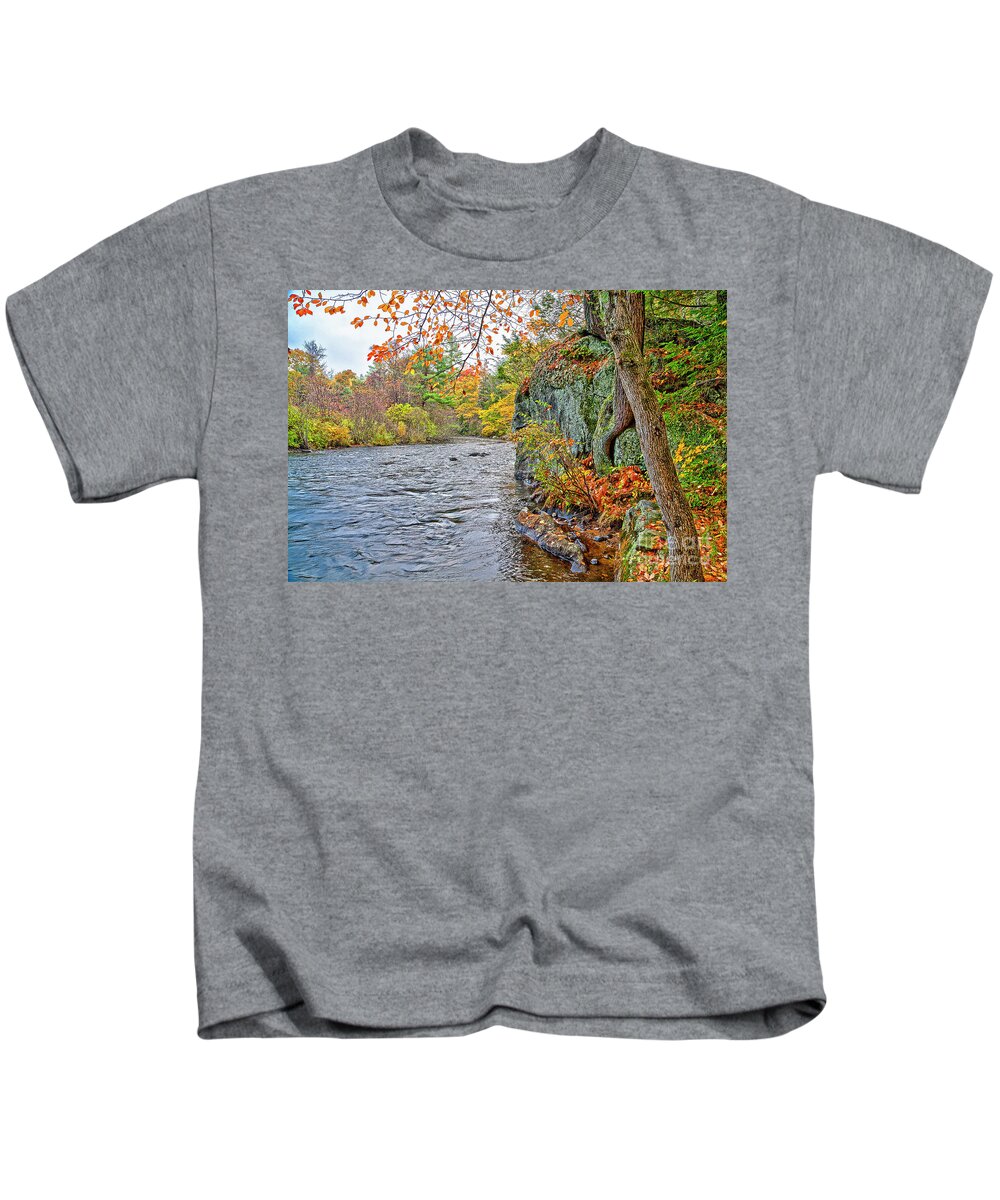 Farmington River Kids T-Shirt featuring the photograph Hogback Dam Pool by Tom Cameron