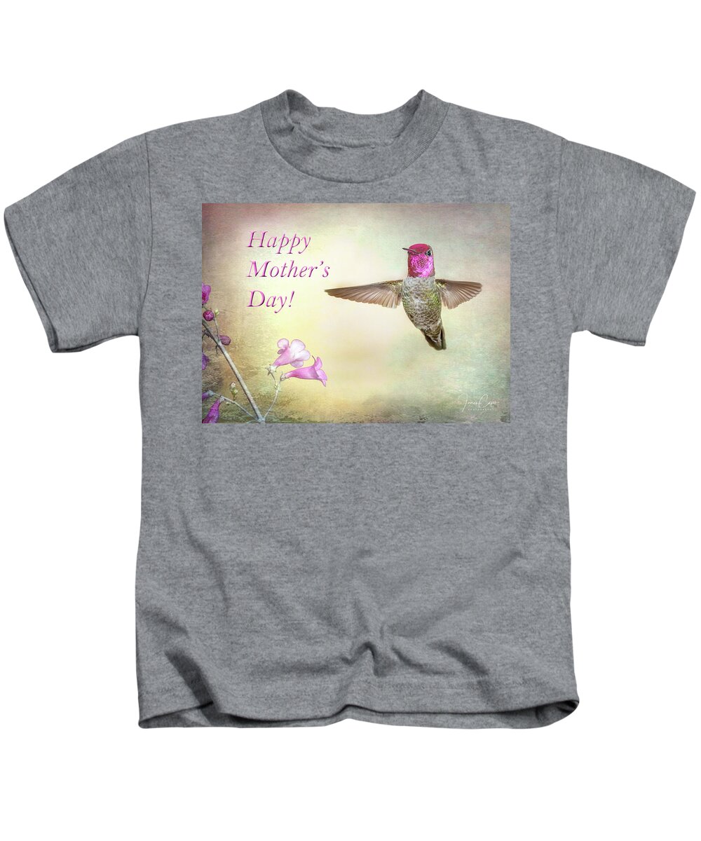 American Southwest Kids T-Shirt featuring the photograph Hummer-Happy Mother's Day by James Capo