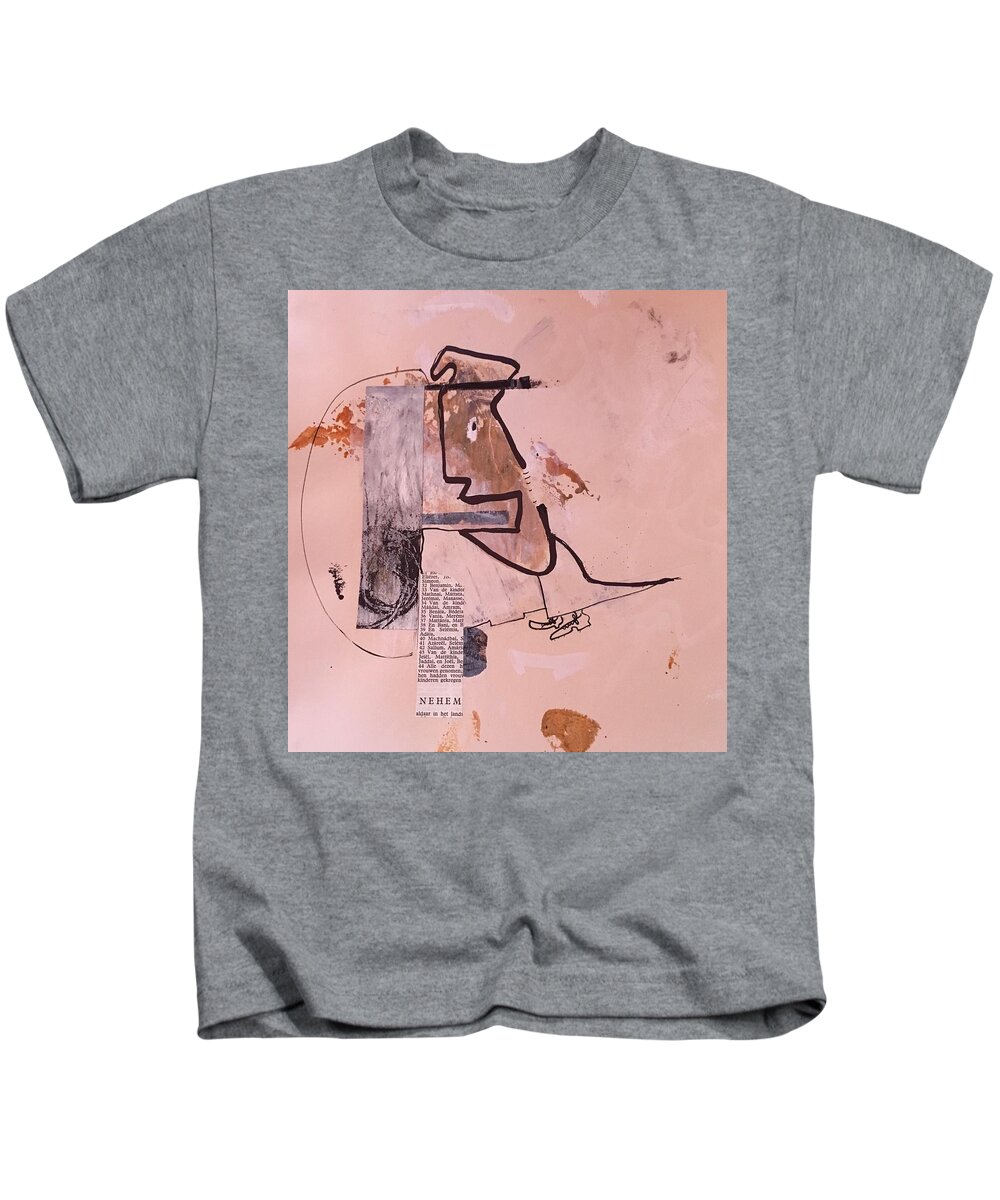 Abstract Kids T-Shirt featuring the painting I have More to Say by Carole Johnson