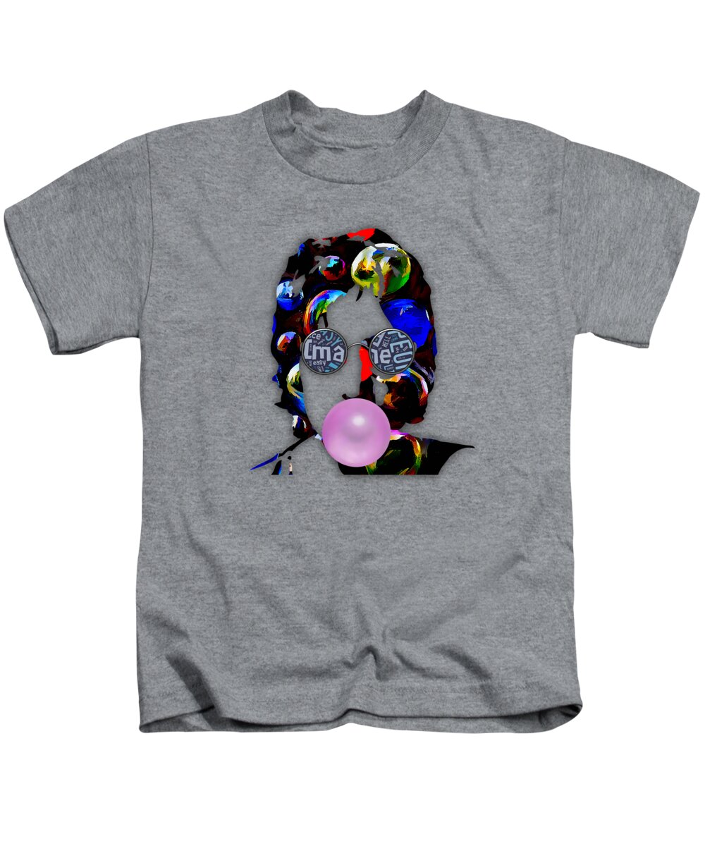 John Lennon Kids T-Shirt featuring the mixed media Imagine John Lennon by Marvin Blaine