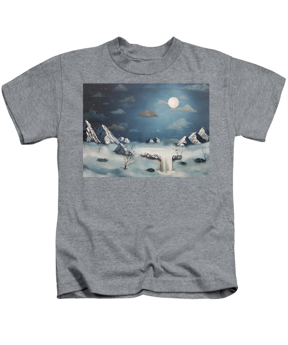 Landscape Kids T-Shirt featuring the painting Make a Wish by Berlynn