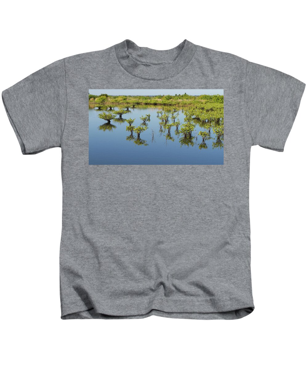 Mangrove Kids T-Shirt featuring the photograph Mangrove Nursery by Paul Rebmann
