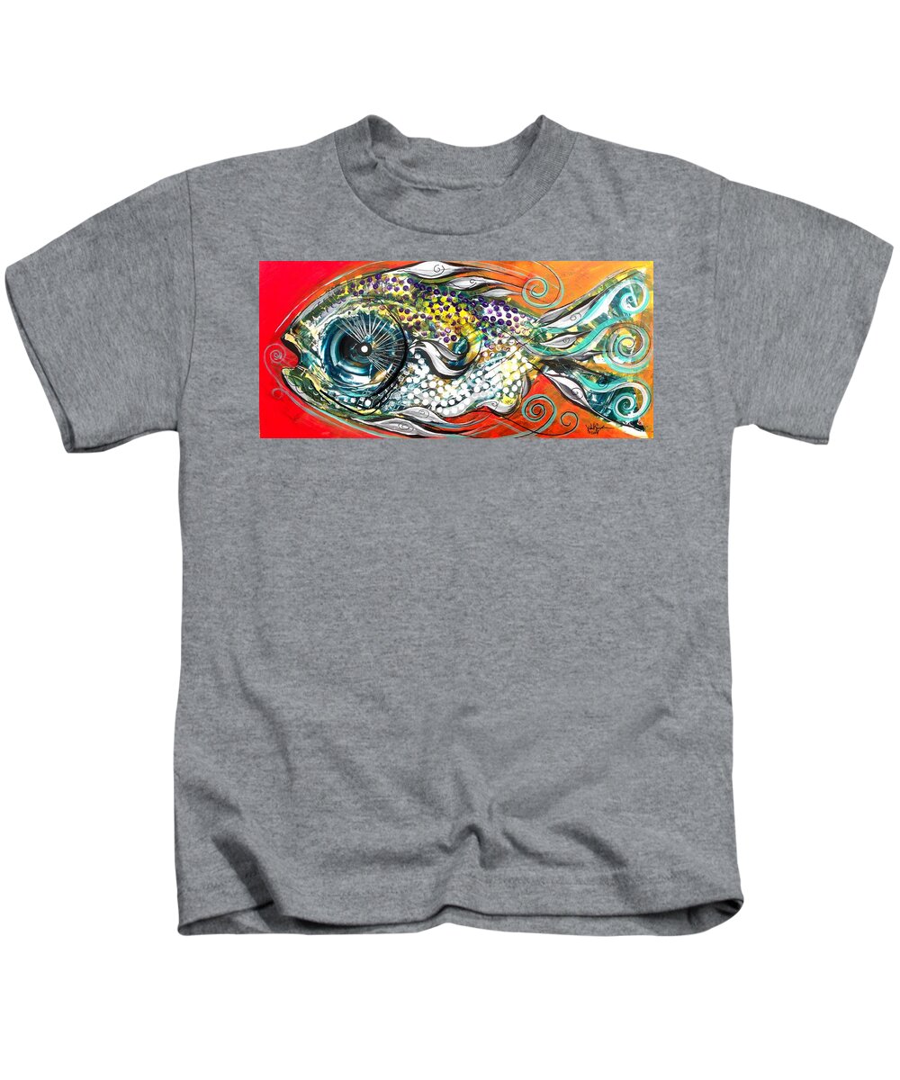 Fish Kids T-Shirt featuring the painting Mediterranean Fish by J Vincent Scarpace