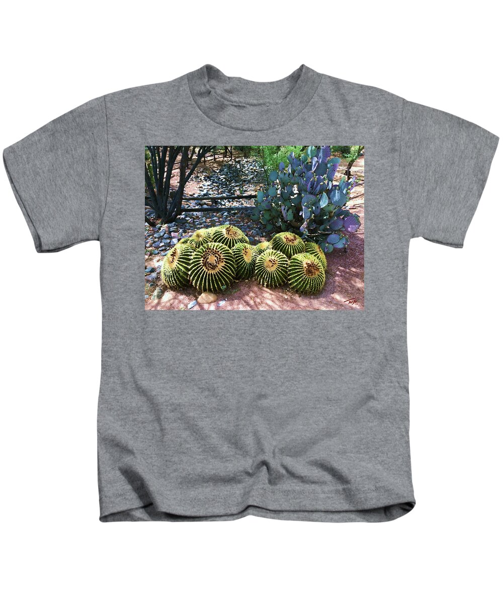 Miraval-arizona Kids T-Shirt featuring the photograph Miraval Cactus by Tom Johnson