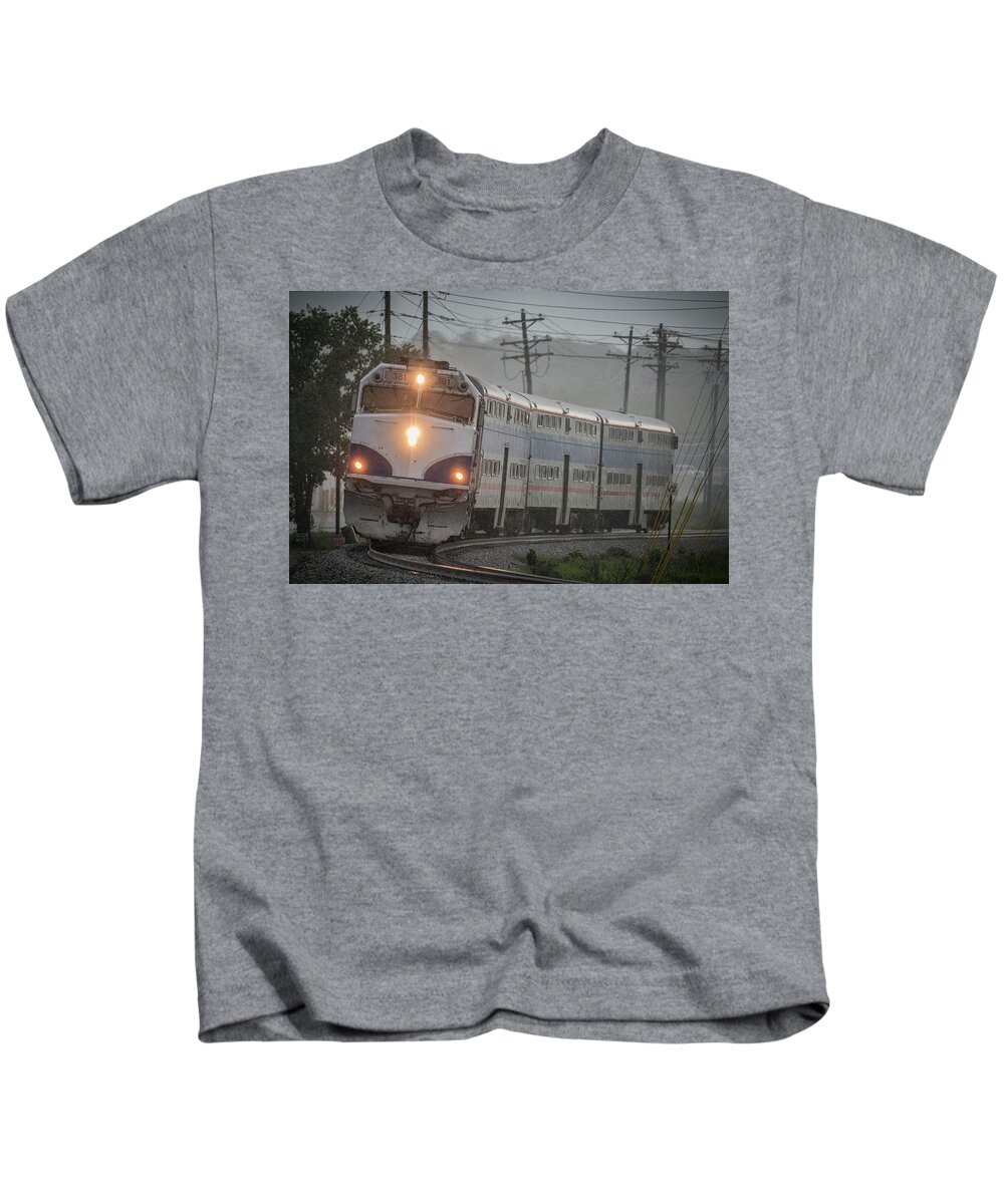 Railroad Kids T-Shirt featuring the photograph Music City Star commuter train 159 by Jim Pearson