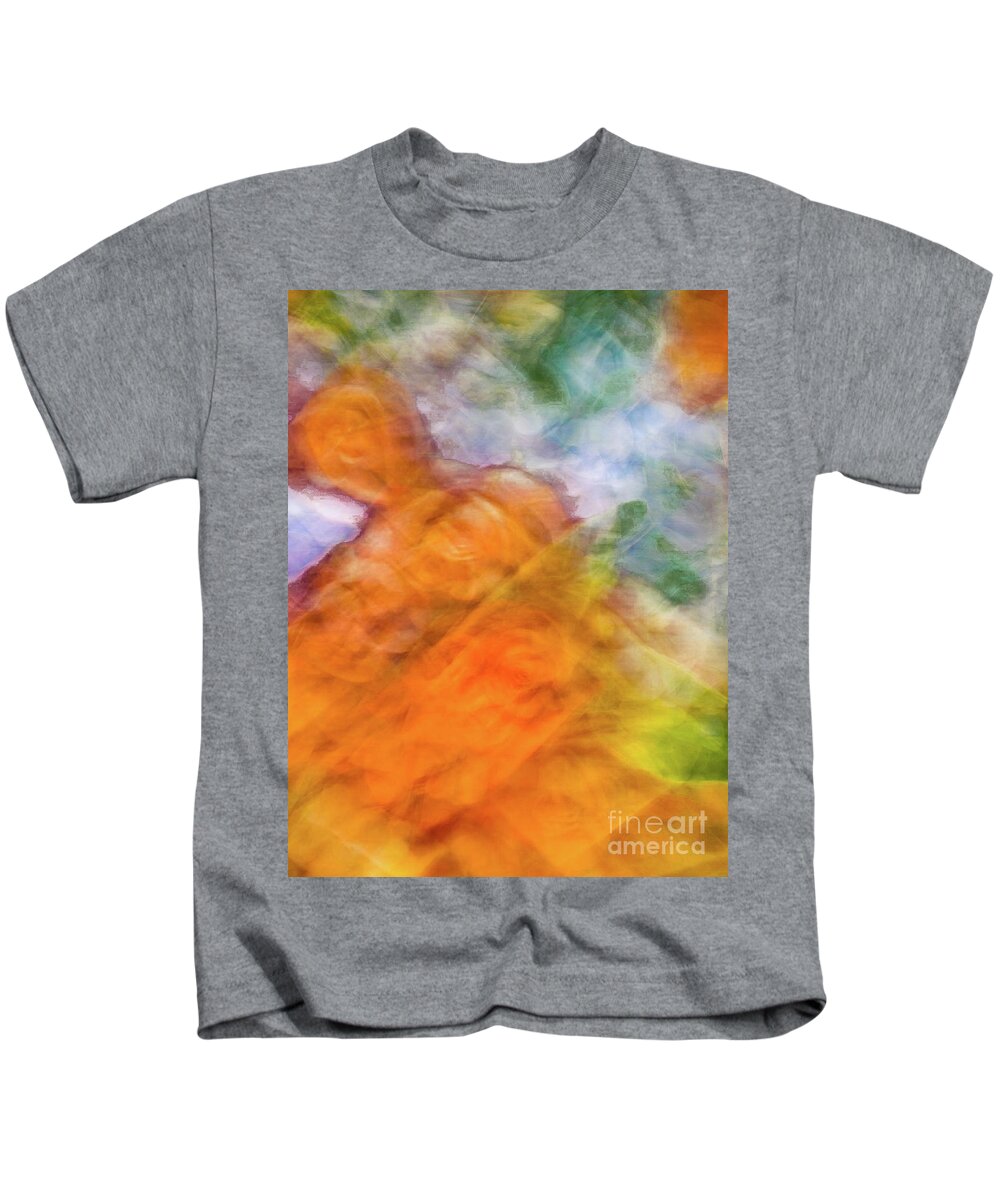 Abstract Kids T-Shirt featuring the photograph Orange Rose Pastel by Phillip Rubino