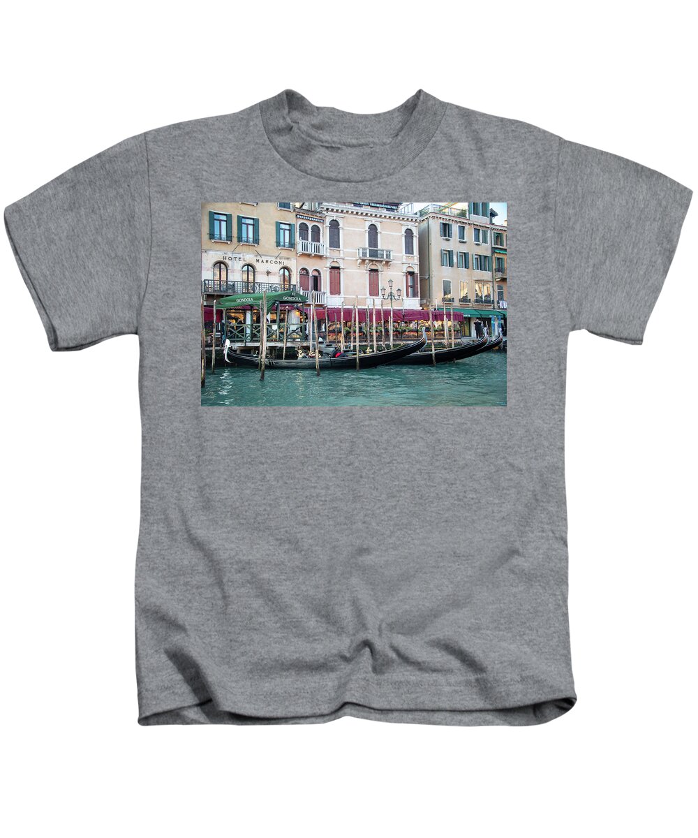 Tourism Kids T-Shirt featuring the photograph Parking by Laura Hedien