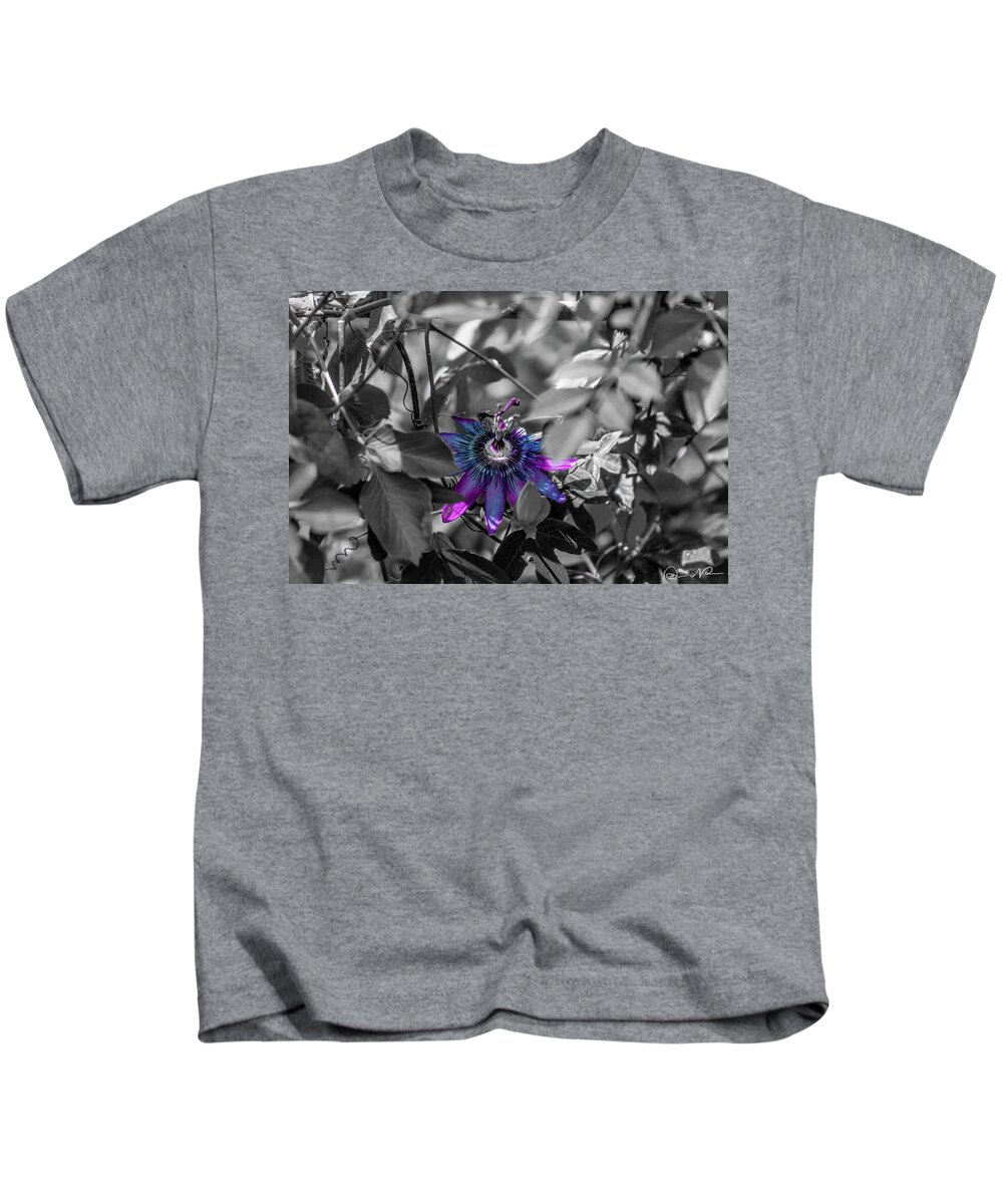 Arizona Kids T-Shirt featuring the photograph Passion Flower Only by Dennis Dempsie