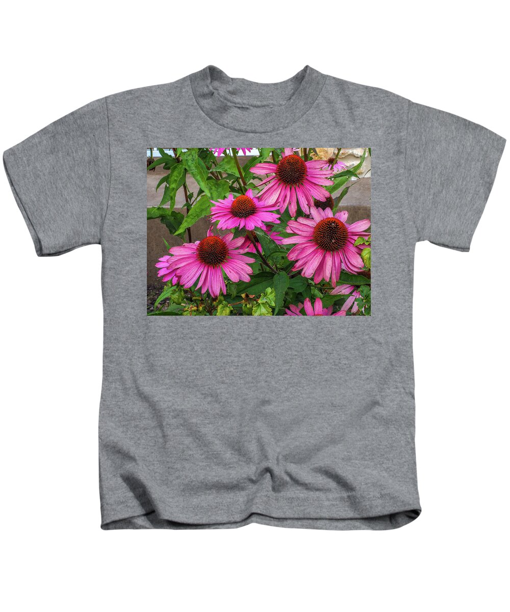 Pink Kids T-Shirt featuring the photograph Pink Cone Flowers by James C Richardson