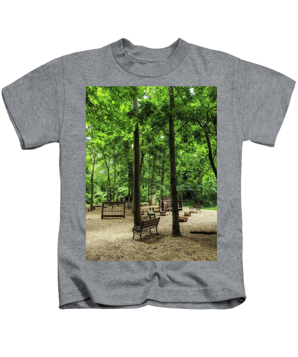 Tree Kids T-Shirt featuring the photograph Play in the Shade by Portia Olaughlin