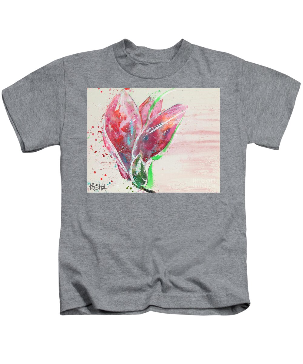 2019 Kids T-Shirt featuring the painting Polly by Kasha Ritter