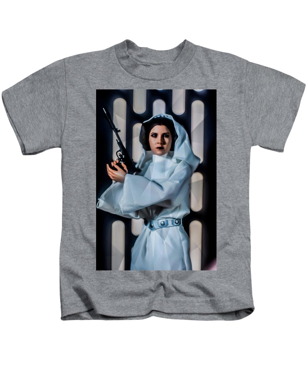 fles inspanning evolutie Princess Leia Kids T-Shirt by Jeremy Guerin - Fine Art America