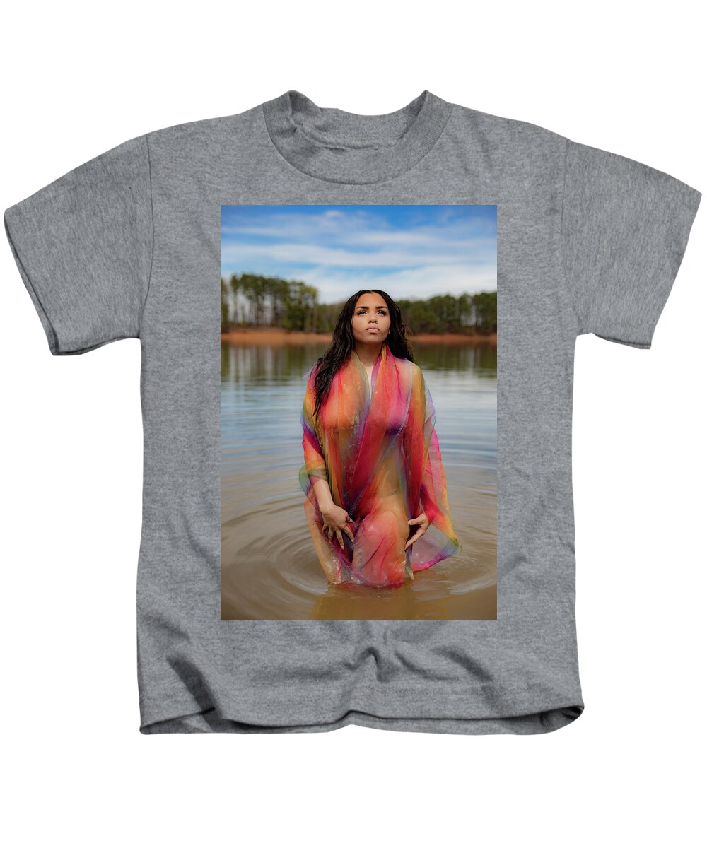 Glamour Kids T-Shirt featuring the photograph Rainbow lake by Stephen Vann