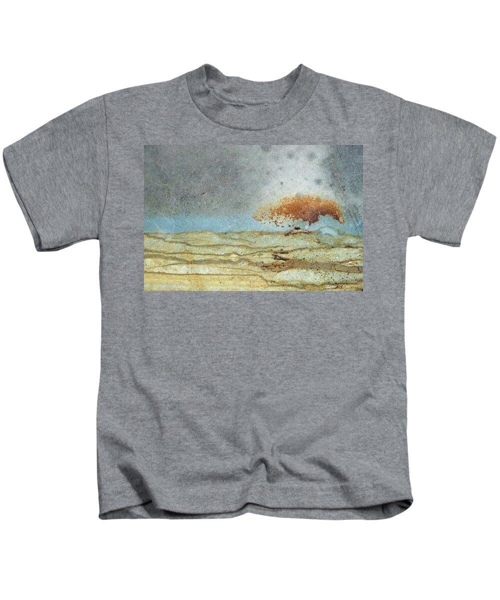Duane Mccullough Kids T-Shirt featuring the photograph Rock Stain Abstract 1 by Duane McCullough