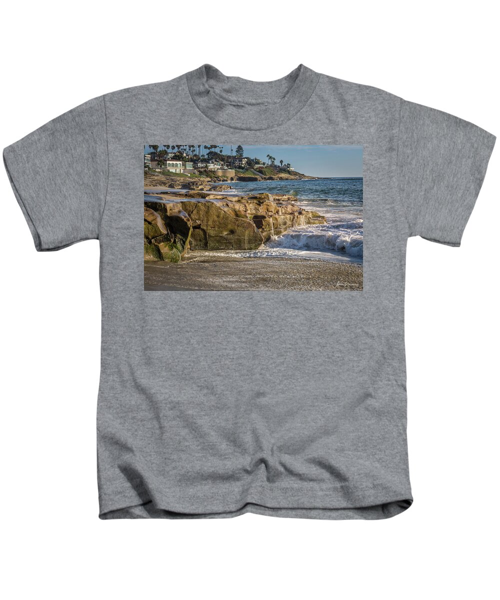 Beach Kids T-Shirt featuring the photograph Rocky Falls by Aaron Burrows