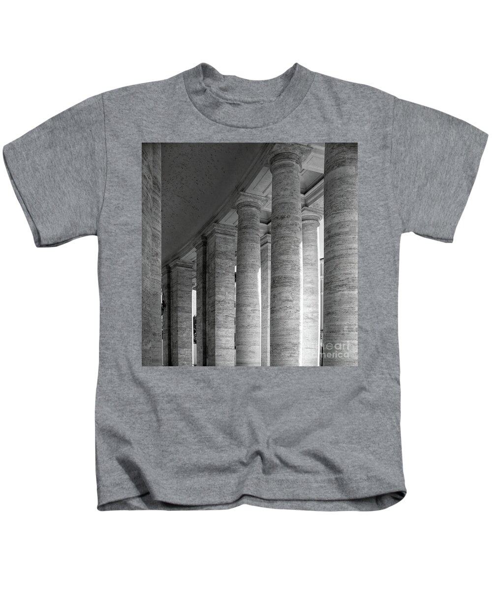 Christian Kids T-Shirt featuring the photograph Rome - The Colonnade At St. Peter's Basilica by Stefano Senise