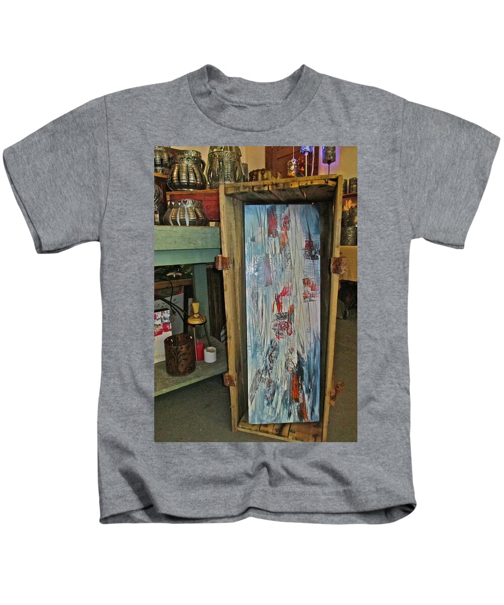  Kids T-Shirt featuring the painting Rust on N Main by Janice Nabors Raiteri