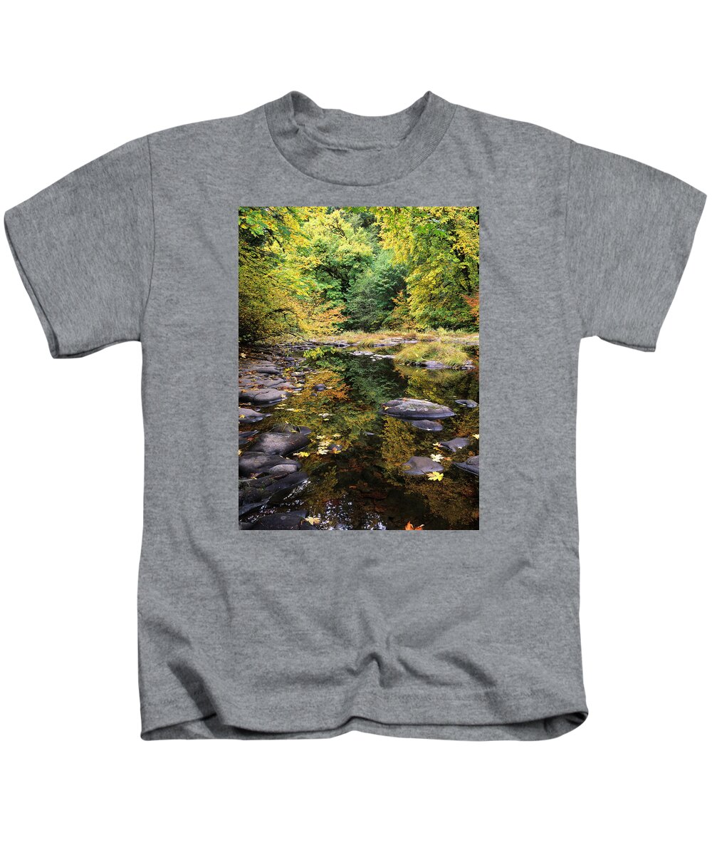 Autumn Kids T-Shirt featuring the photograph Smith River Reflections by Robert Potts