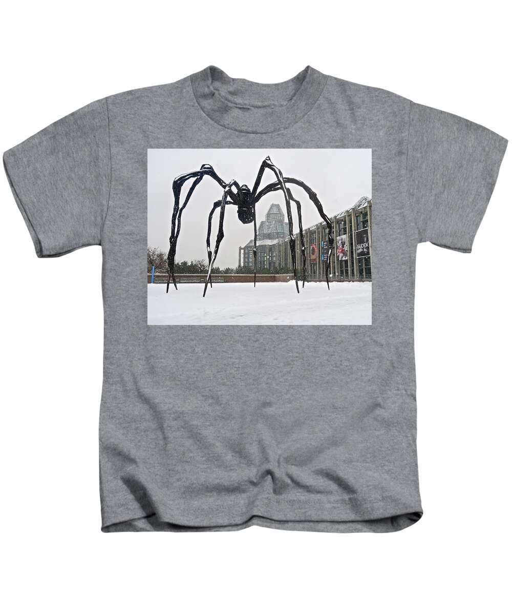 Ottawa Kids T-Shirt featuring the photograph Spidey Sense by Mike Reilly