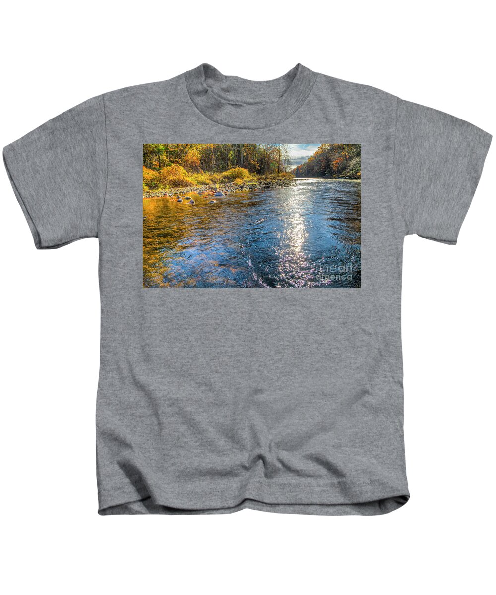 Farmington River Kids T-Shirt featuring the photograph Spring Hole by Tom Cameron