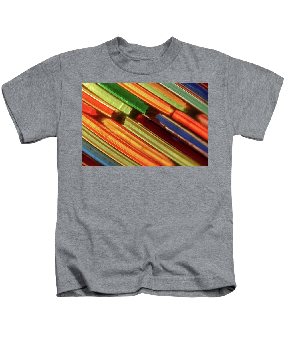 Colors Kids T-Shirt featuring the photograph Streaks of Color by Mary Anne Delgado