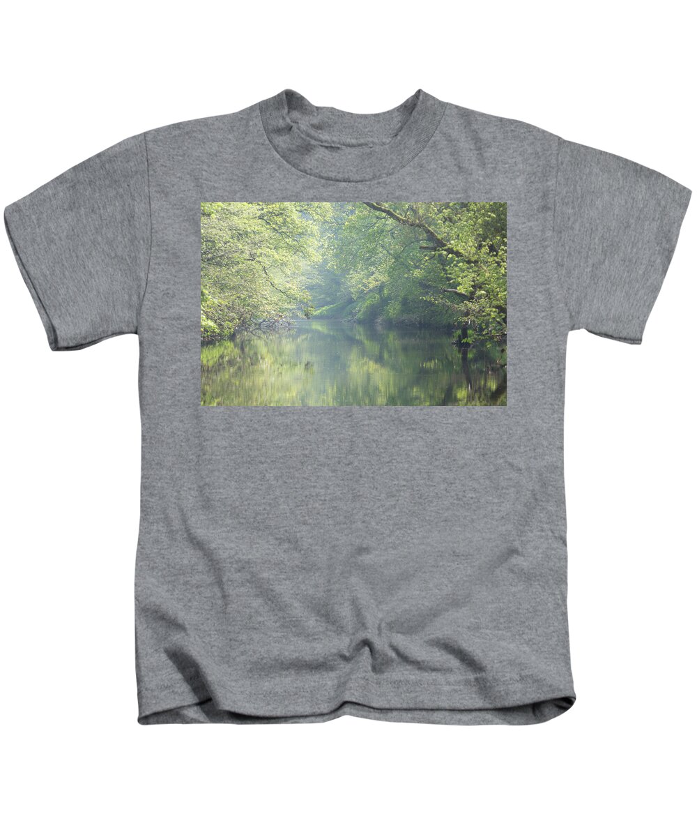 Landscape Kids T-Shirt featuring the photograph Summer time river and trees - landscape by Anita Nicholson
