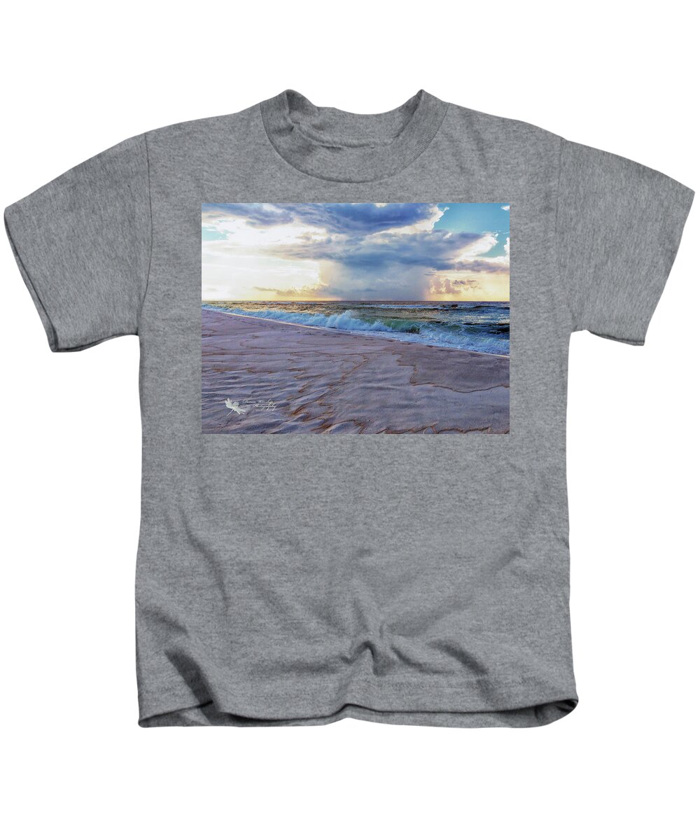 Clouds Kids T-Shirt featuring the photograph Sun Screen by Denise Winship