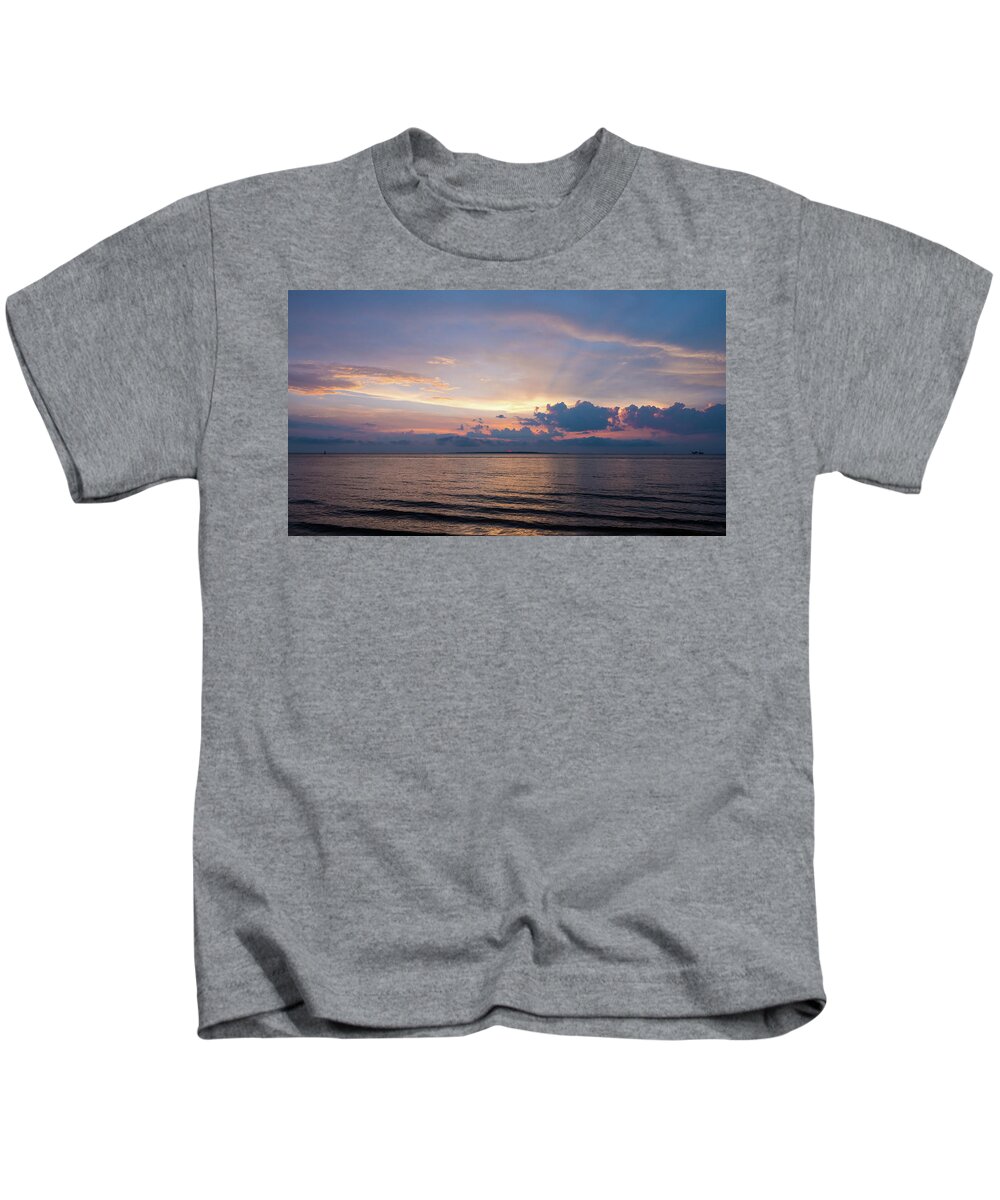 Ala Kids T-Shirt featuring the photograph Sundown on the Gulf of Mexico by James-Allen