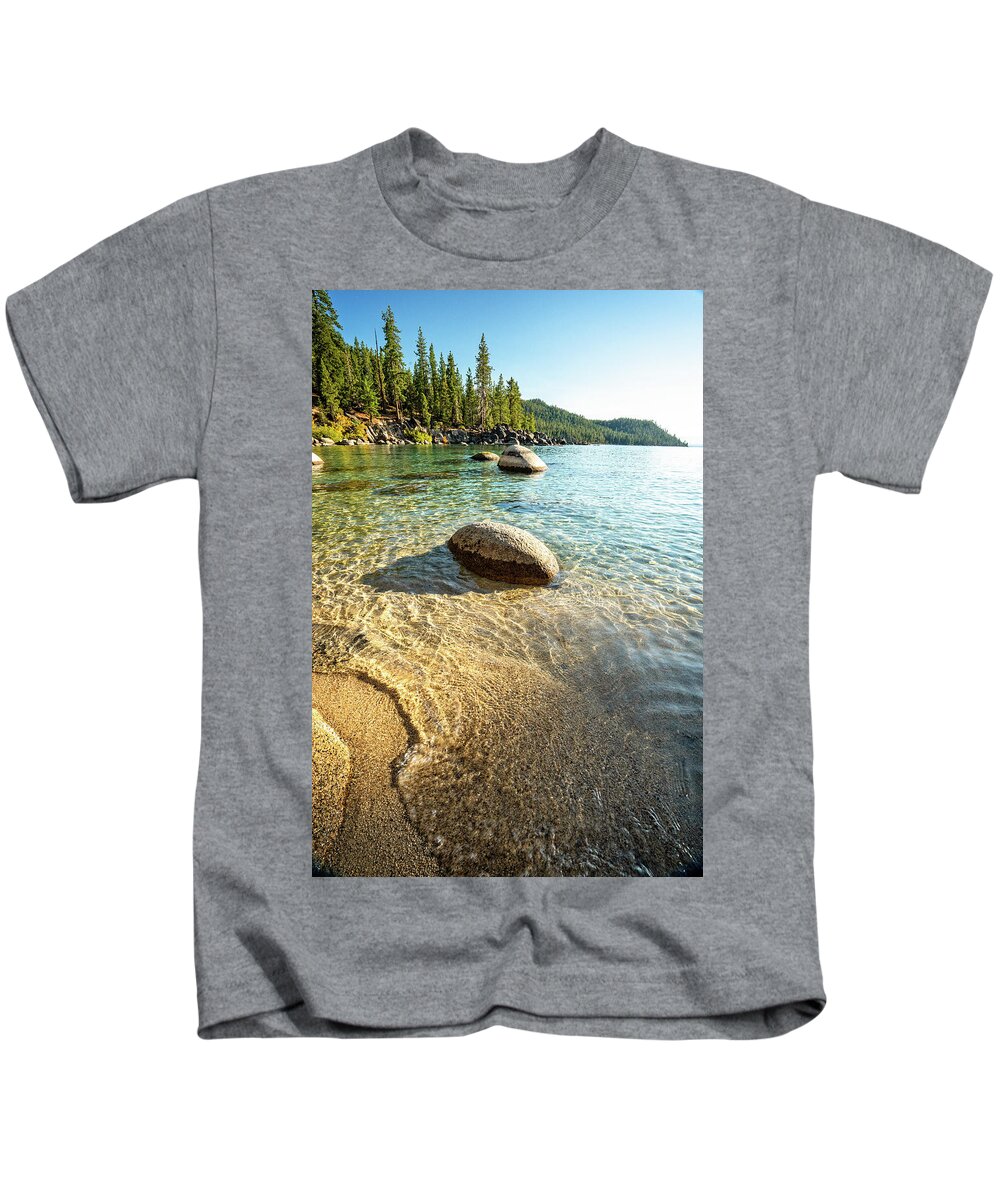 Landscape Kids T-Shirt featuring the photograph Tahoe Blues 14 by Ryan Weddle