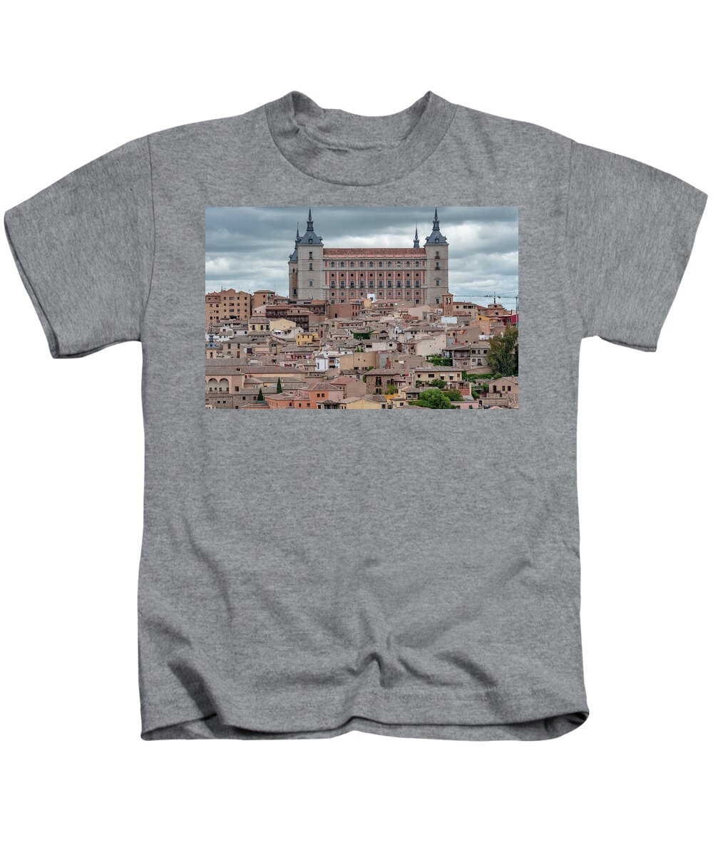 Alcázar Of Toledo Kids T-Shirt featuring the photograph The Alcazar of Toledo by Douglas Wielfaert