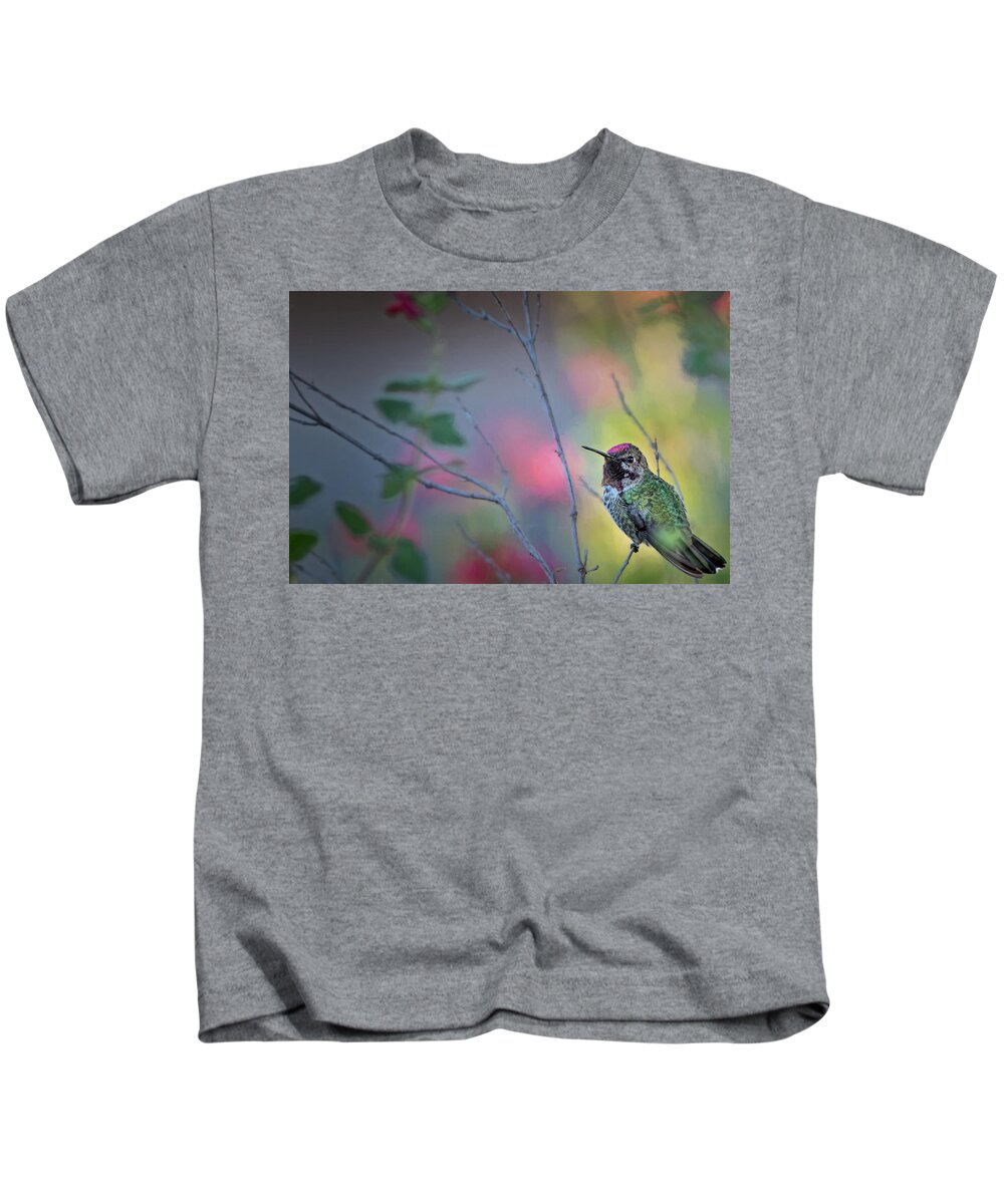 Bird Kids T-Shirt featuring the photograph The Kiss by Mike Gifford