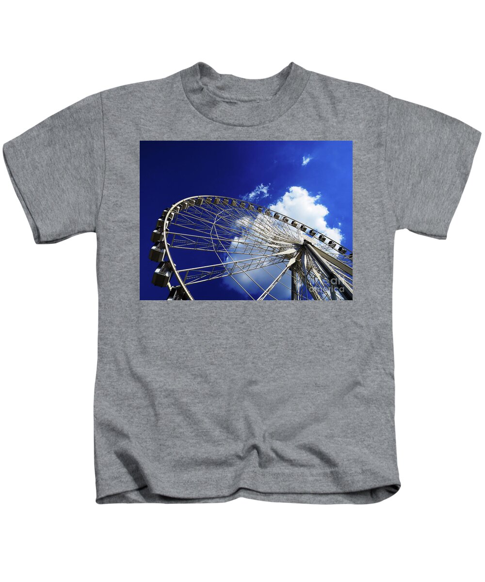 Paris Kids T-Shirt featuring the photograph The Ride to Acrophobia by Rick Locke - Out of the Corner of My Eye