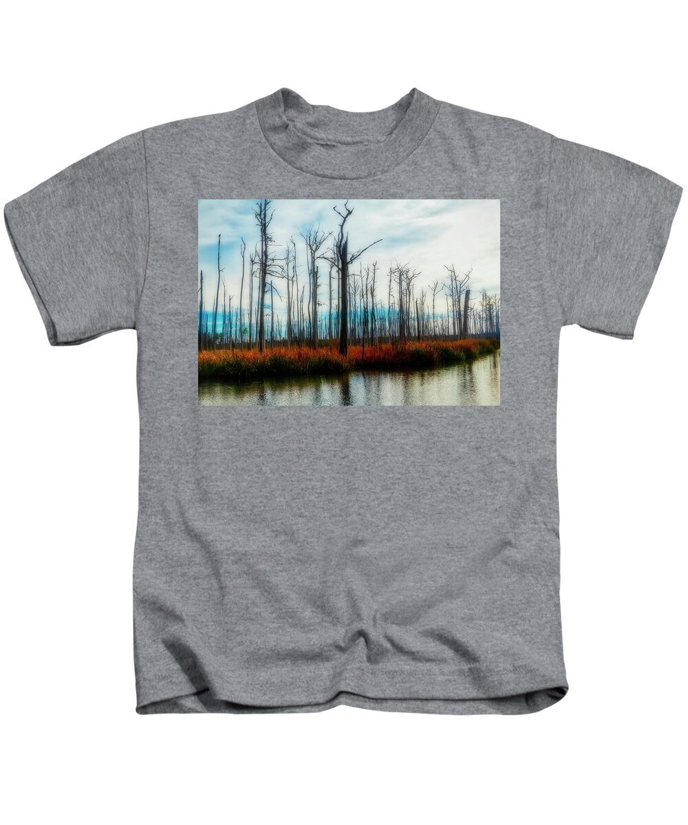 Landscape Kids T-Shirt featuring the photograph The Swamp by Robert Bolla