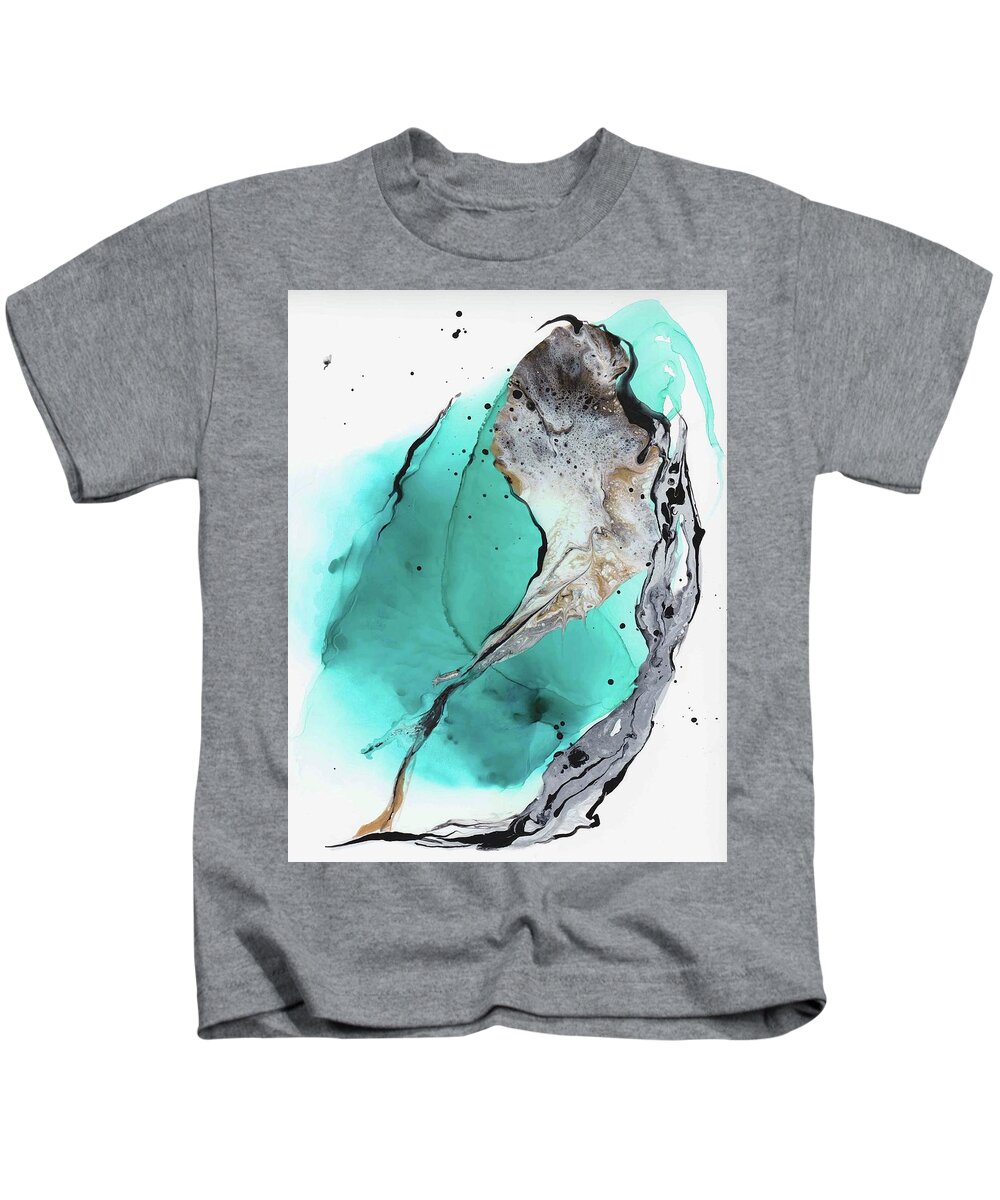 Acrylic Kids T-Shirt featuring the painting To The Wind by Christy Sawyer