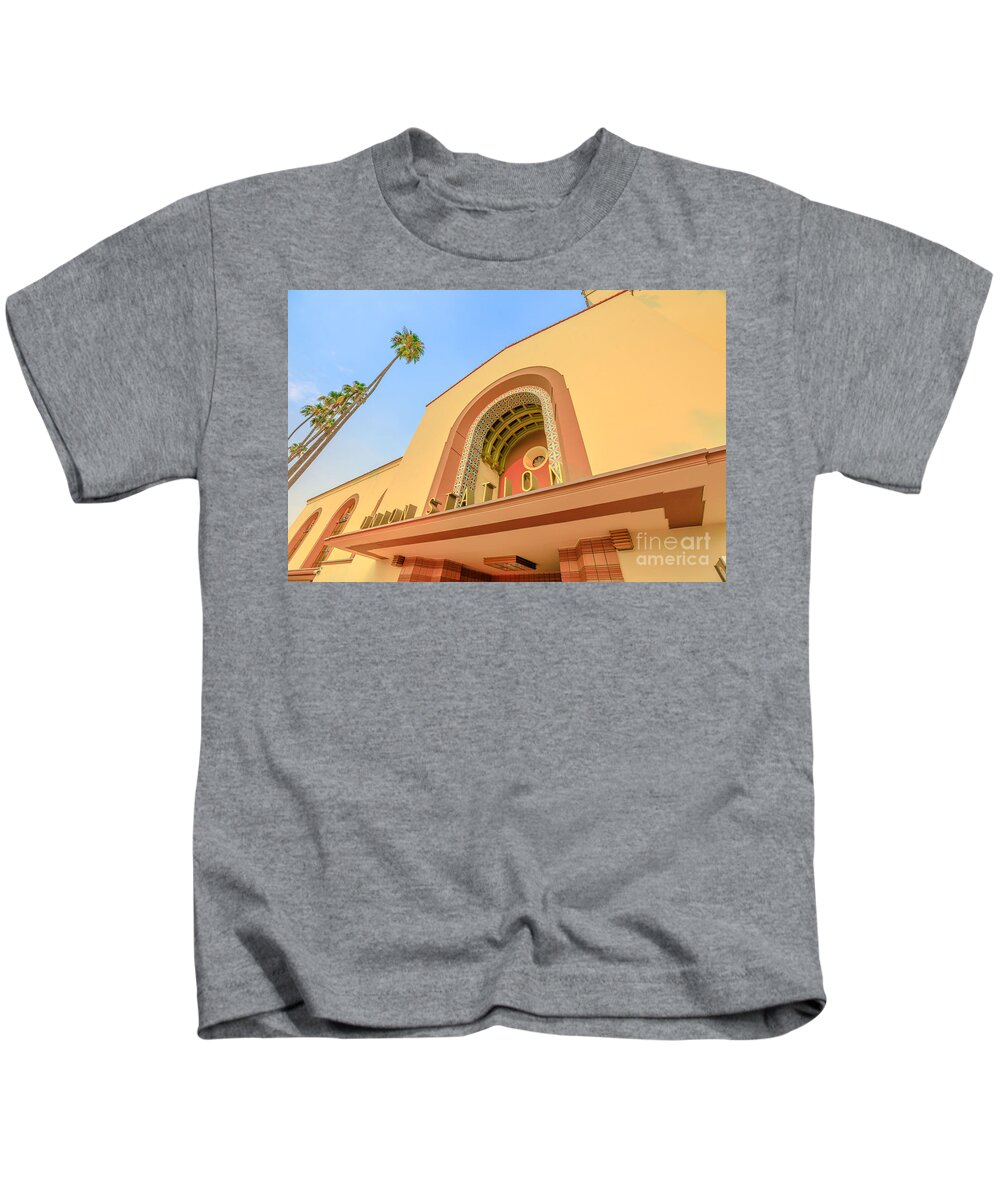 Los Angeles Kids T-Shirt featuring the photograph Union Station Los Angeles by Benny Marty