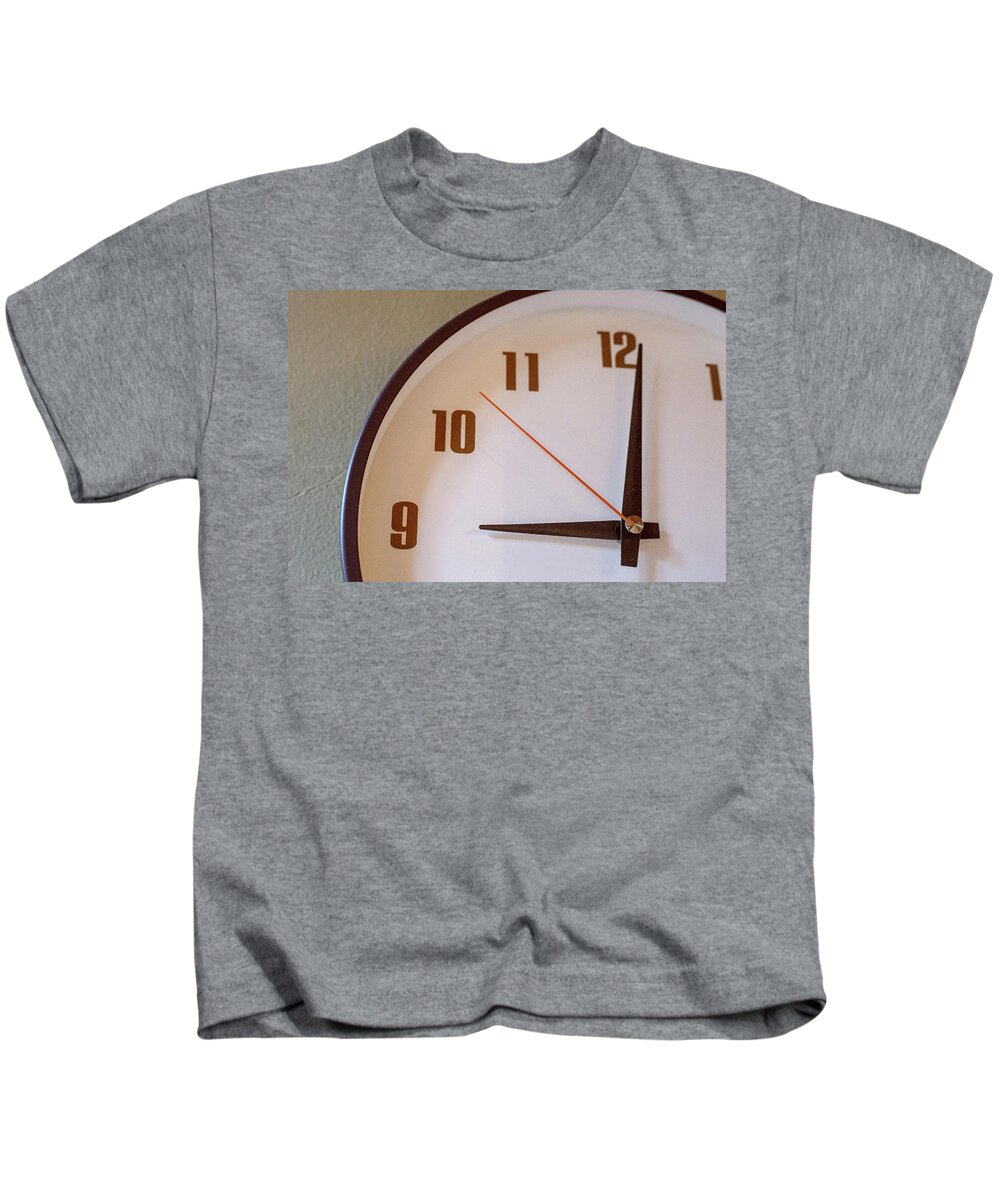 Clock Kids T-Shirt featuring the photograph Wall Clock by Laura Smith