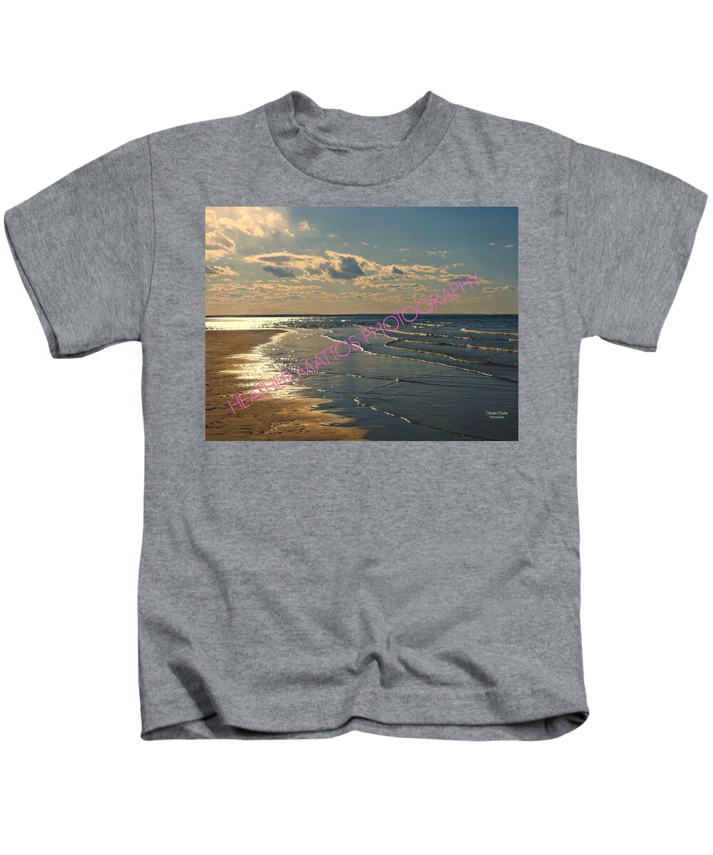 Ocean Kids T-Shirt featuring the photograph Waves of Glass by Heather M Photography