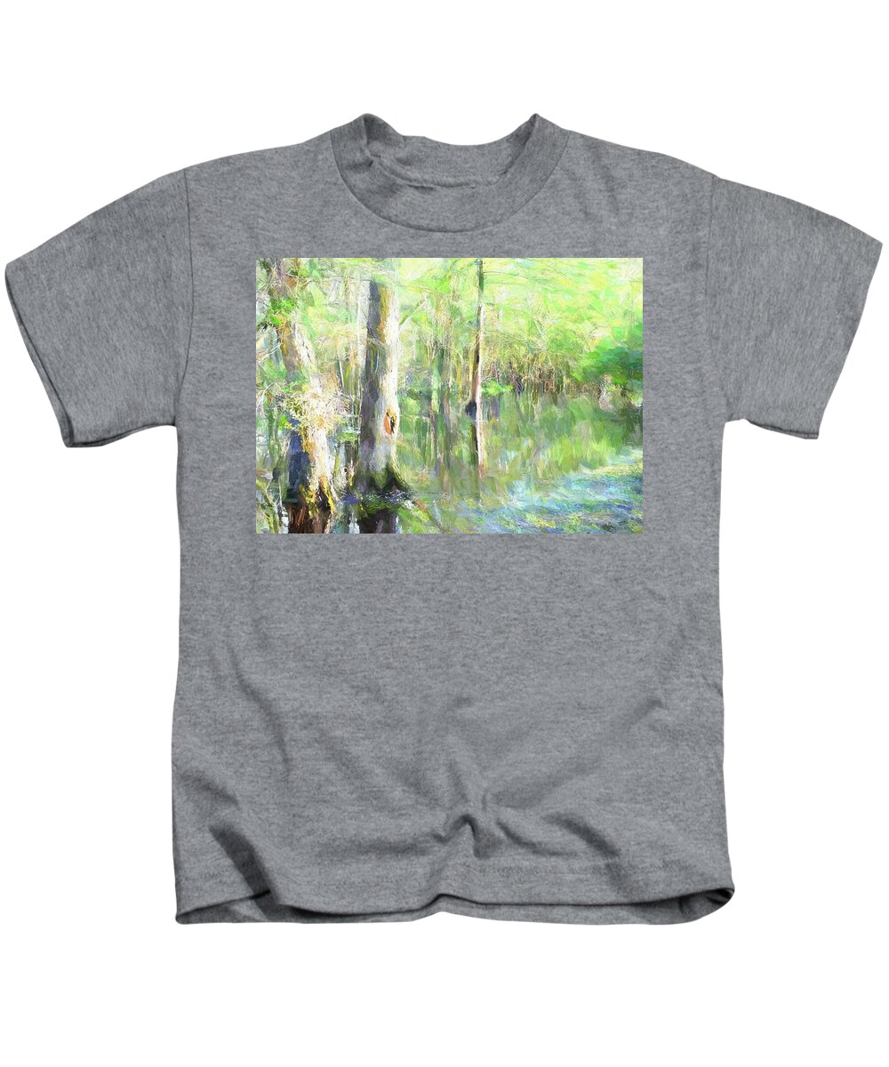 Wetland Kids T-Shirt featuring the digital art Wetlands by Susan Hope Finley