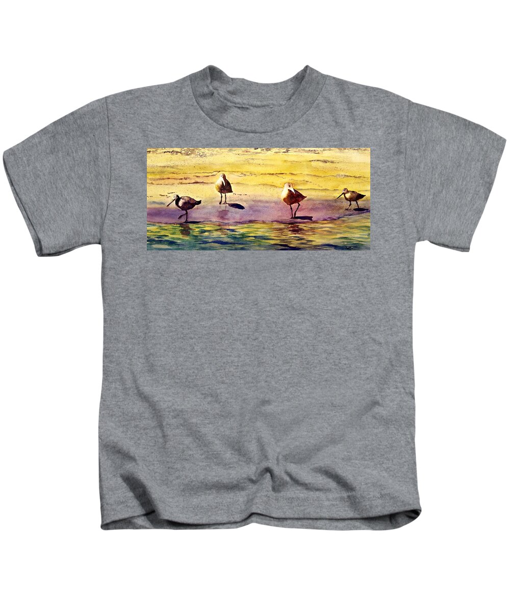 Beach Kids T-Shirt featuring the painting What's for Lunch? by Beth Fontenot