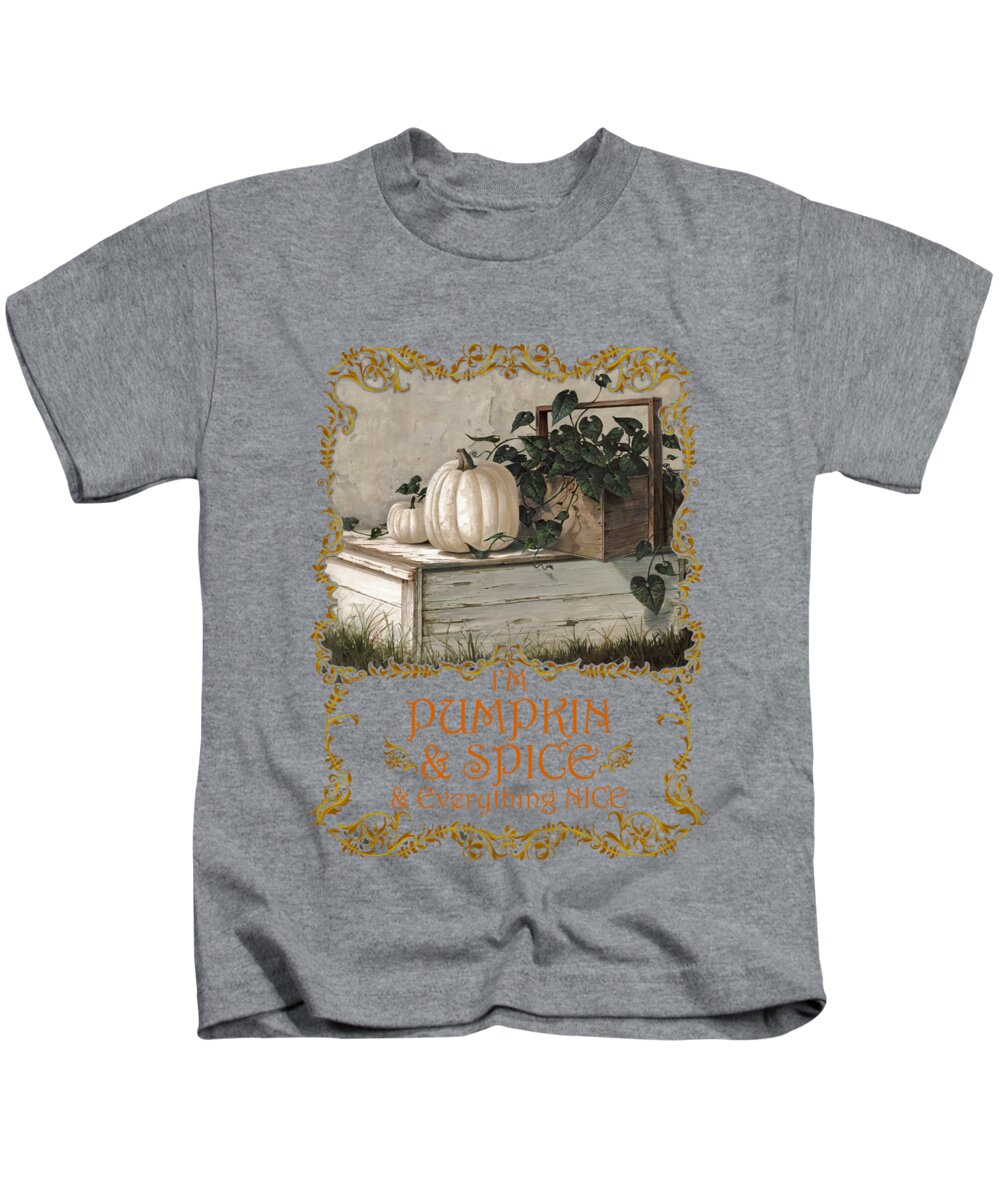 Michael Humphries Kids T-Shirt featuring the painting White Pumpkins by Michael Humphries