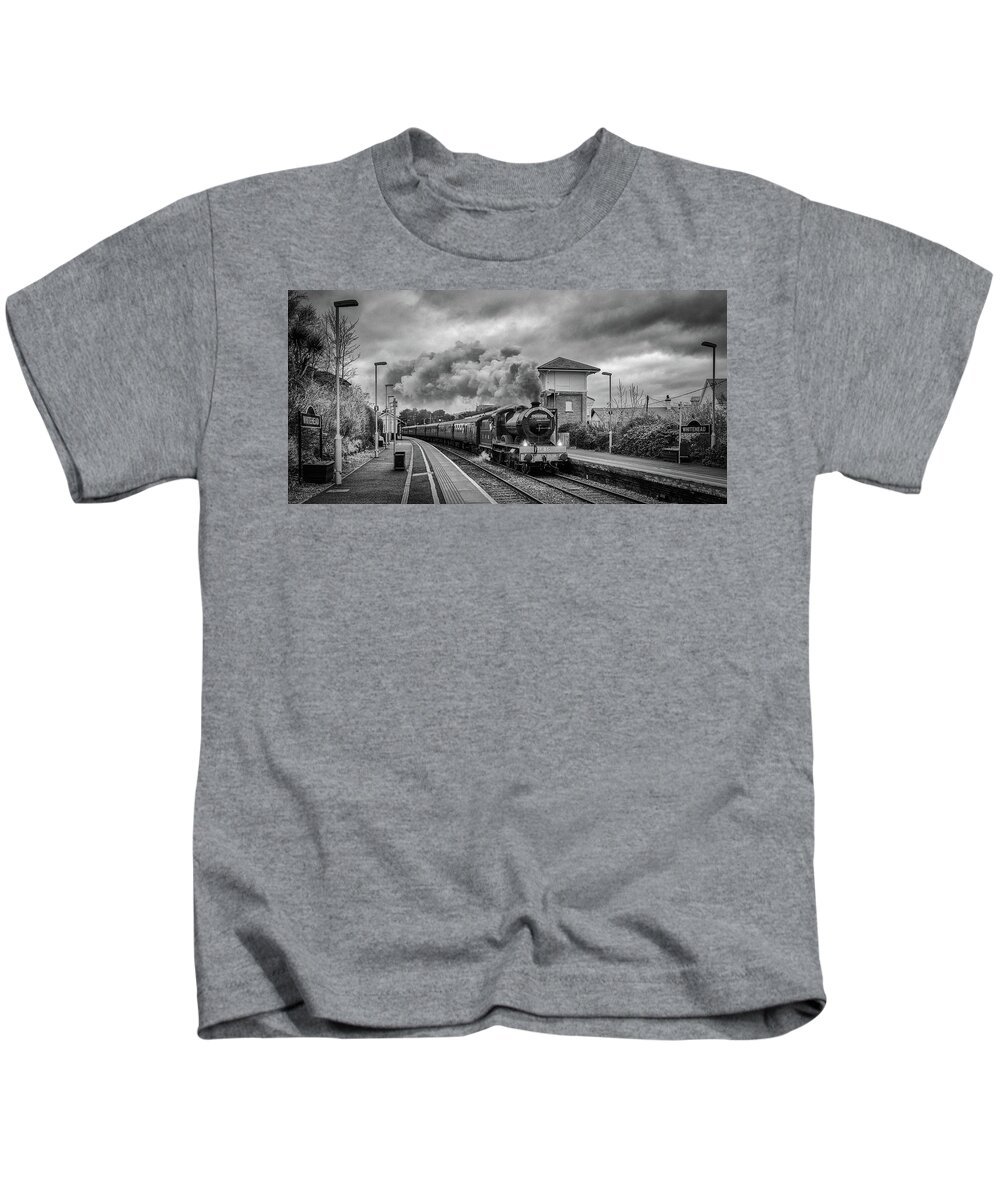Whitehead Kids T-Shirt featuring the photograph Whitehead Steam Train by Nigel R Bell