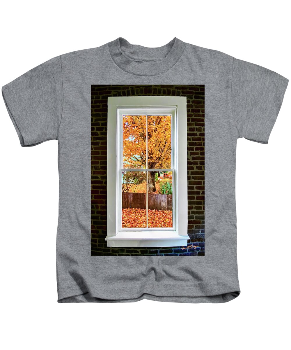 Window Kids T-Shirt featuring the photograph Window to Fall by Dan McGeorge
