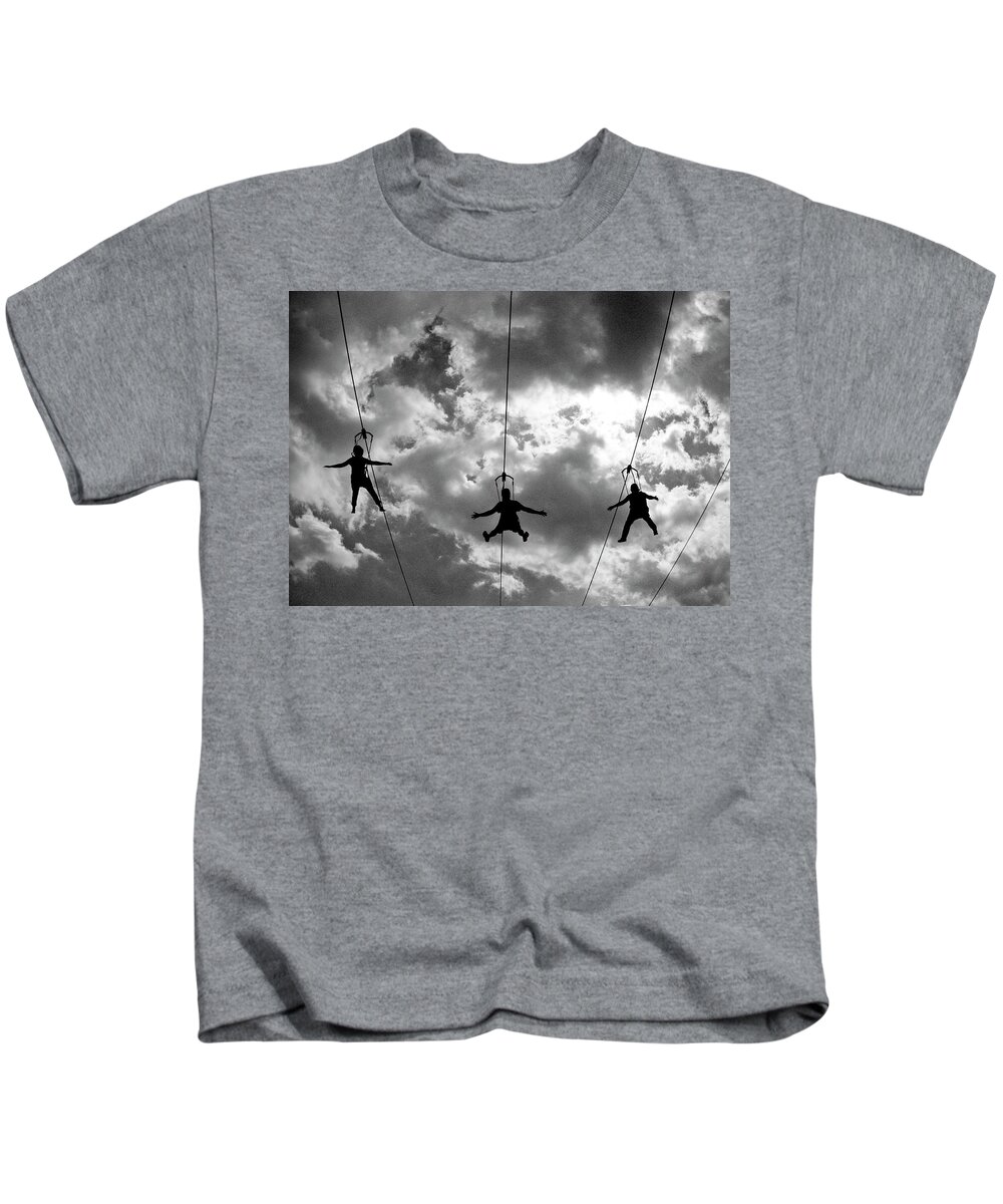Zip Line Kids T-Shirt featuring the photograph Zip Line by Neil Pankler