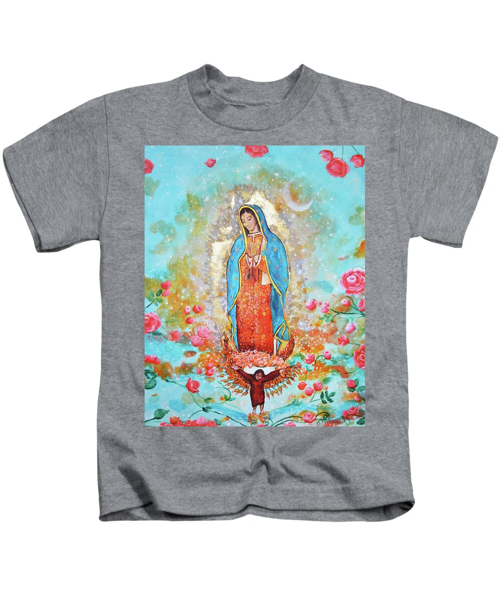 Lady Of Guadalupe Kids T-Shirt featuring the painting Our Lady of Guadalupe by Ashleigh Dyan Bayer